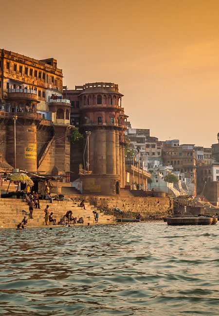 Take a boat ride on the Ganges River