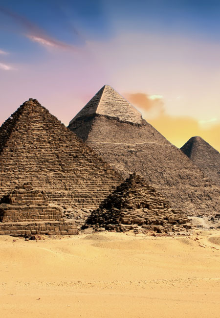 Marvel at the great Giza Pyramids and the Sphinx.